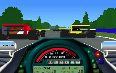 MicroProse Grand Prix in-game screenshot